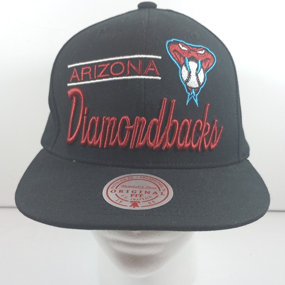 Mitchell & Ness Arizona Diamondbacks Snapback Hat Black MLB Cap Original Fit